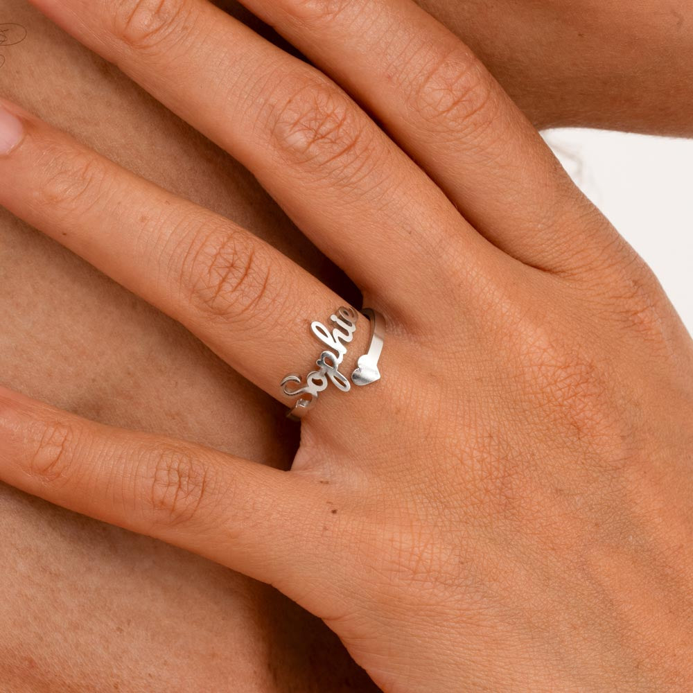 Personalized Name Ring with Symbol