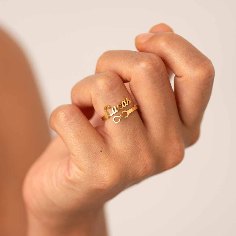 Personalized Name Ring with Symbol