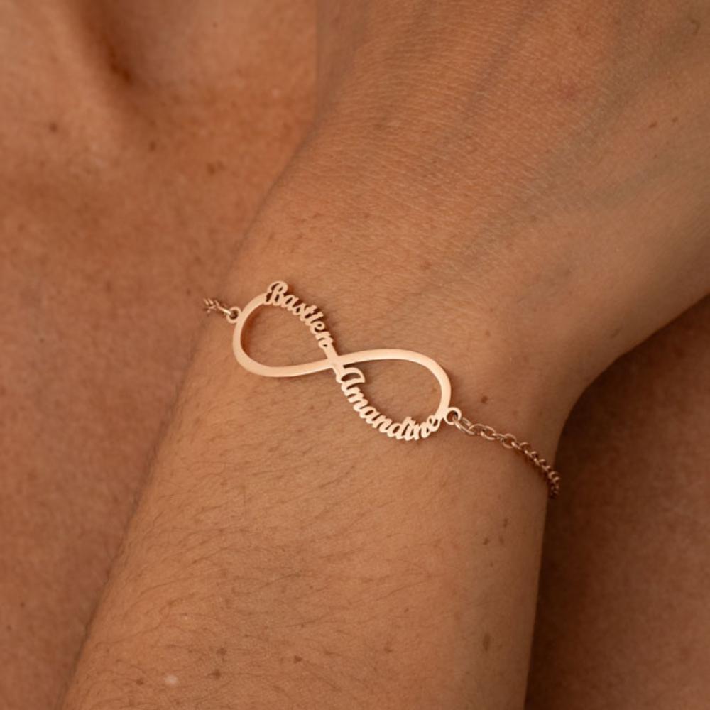 Infinity armband met dubbele naam