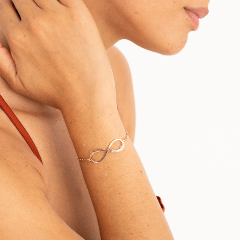 Infinity armband met dubbele naam