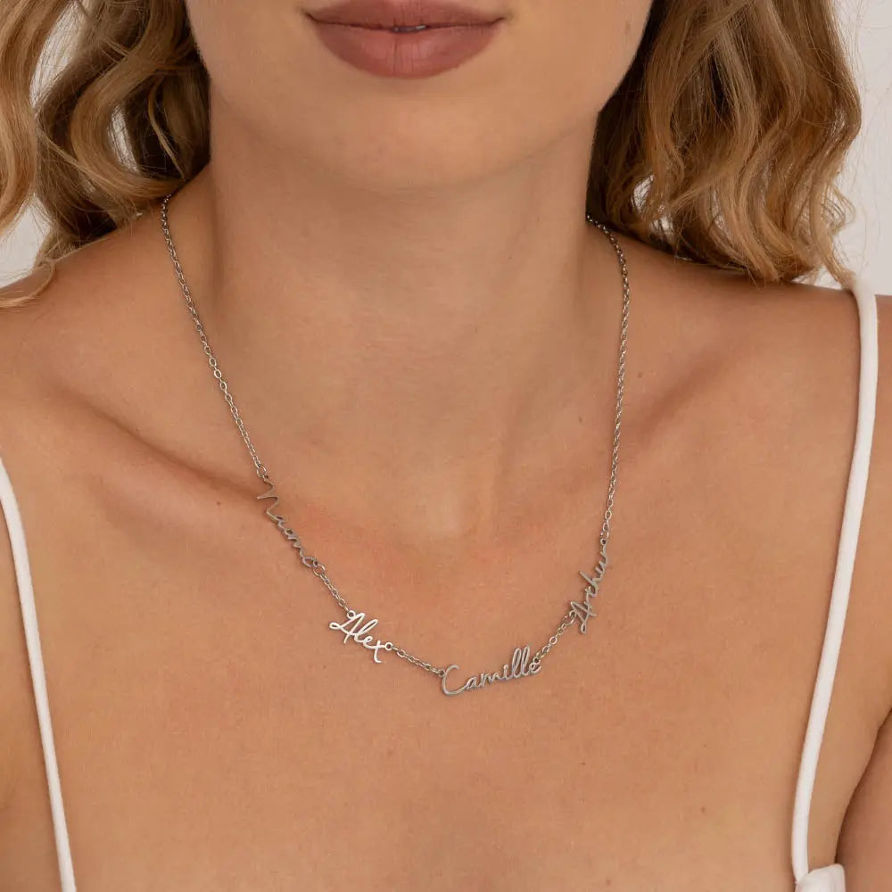 Delicate Multi Name Necklace