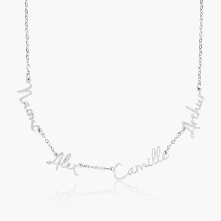 Delicate Multi Name Necklace