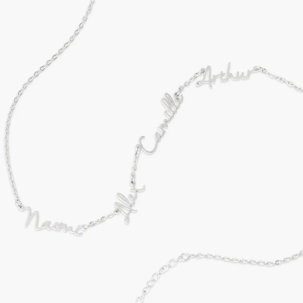 Delicate Multi Name Necklace
