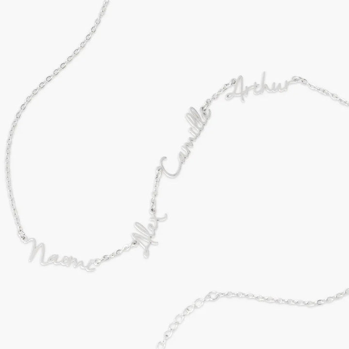 Delicate Multi Name Necklace