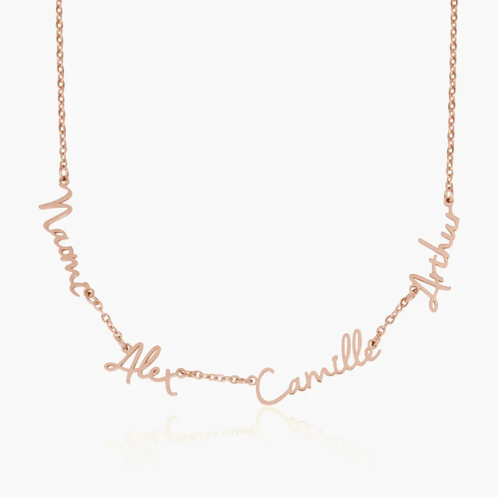 Delicate Multi Name Necklace