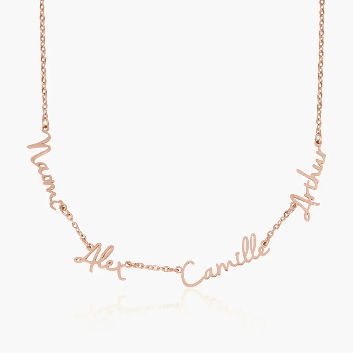 Delicate Multi Name Necklace