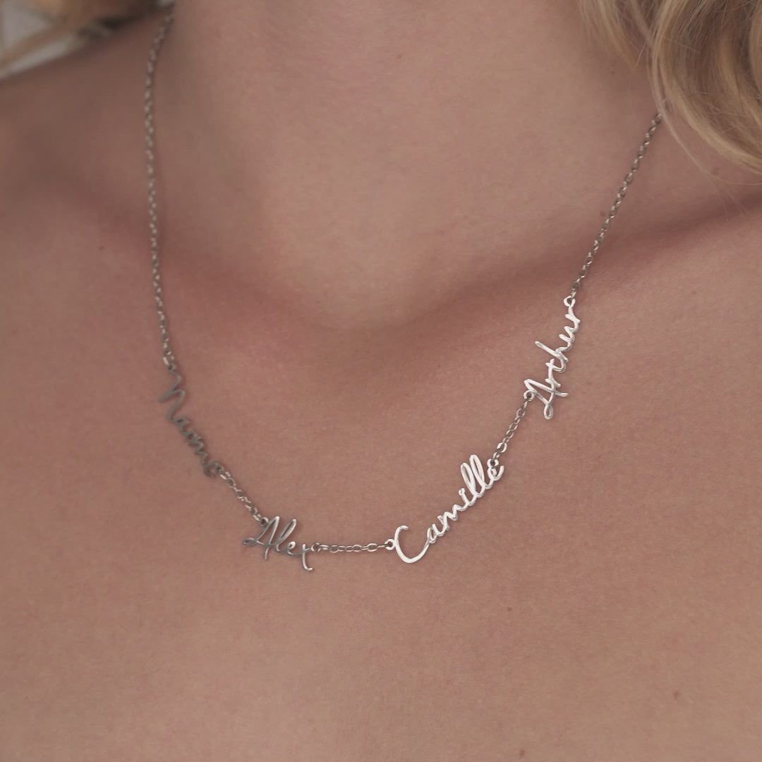 Delicate Multi Name Necklace